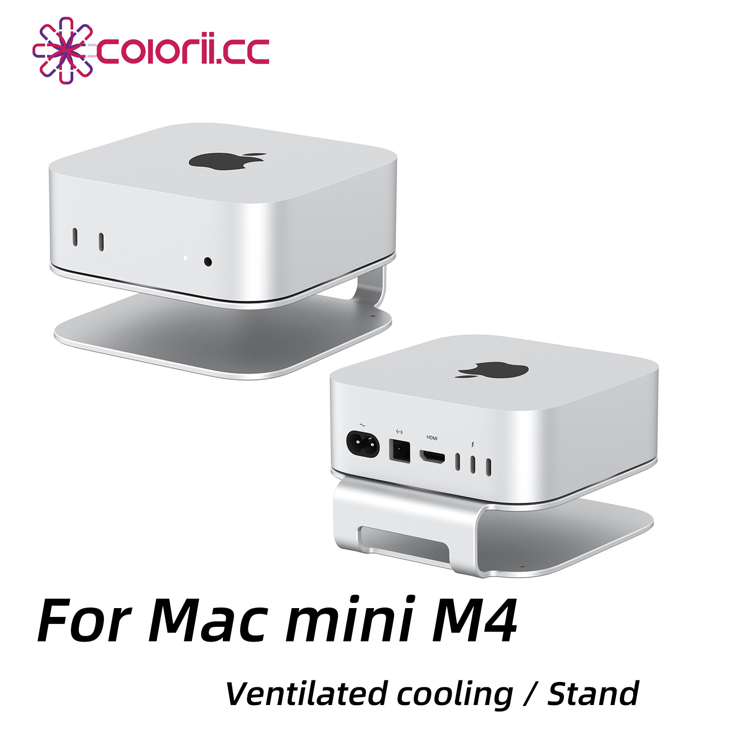 Laptop Accessories Nearby - แท่นวางคอมพิวเตอร์ตั้งโต๊ะ Colorii สำหรับ Mac Mini M4/M4