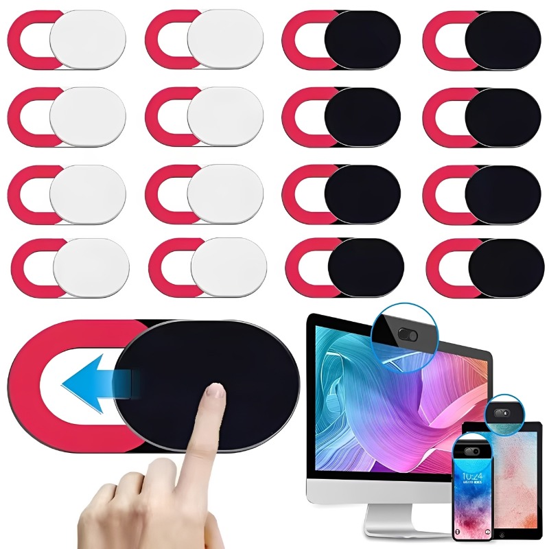 Laptop Accessories Stickers - 1/5/10PCS ฝาครอบกล้องแล็ปท็อปแบบบางพิเศษ สติ๊กเกอร์ปิดกล้องเว็บแคมเพื่อความเป็นส่วนตัว สำหรับ iPhone iPad