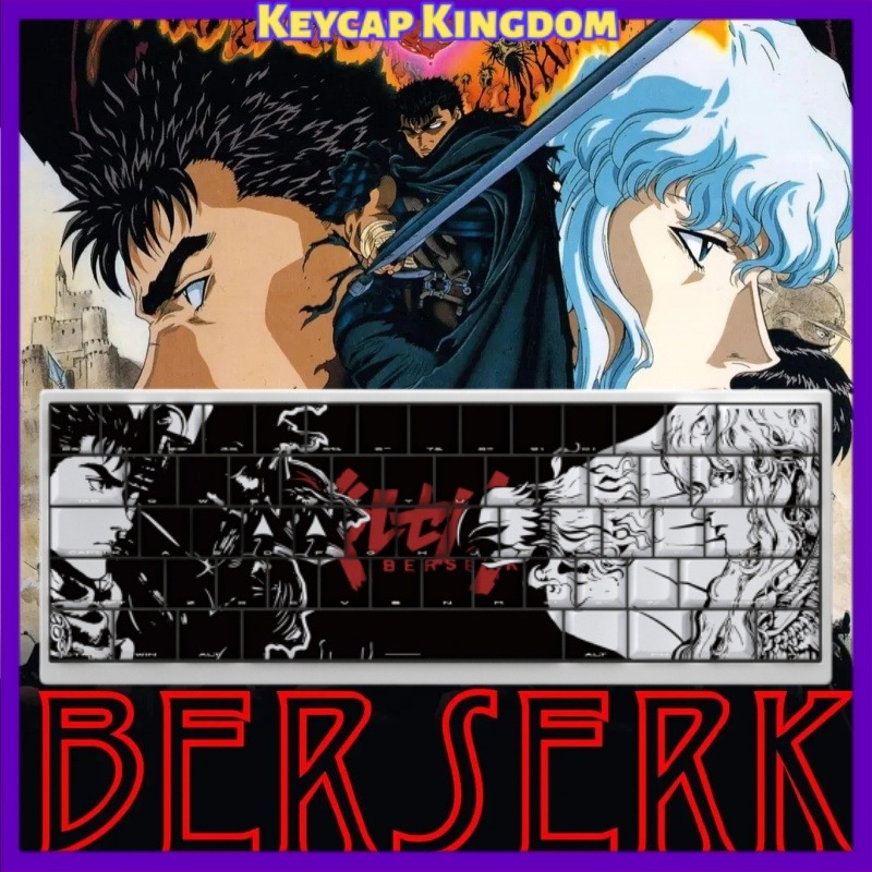 Laptop Accessories Gifts - ธีม BERSERK อะนิเมะคีย์แคป 98 คีย์คีย์บอร์ดเชอร์รี่ พีบีที