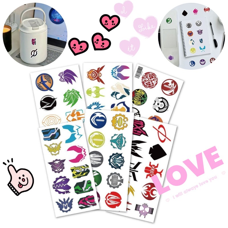 Accessories Laptop - 60 แผ่นสติกเกอร์โลโก้คาเมนไรเดอร์สติ๊กเกอร์สร้างสรรค์กันน้ำสำหรับแล็ปท็อปโทรศัพท์กระเป๋าเดินทางสมุดภาพสมุดบันทึกตกแต่ง