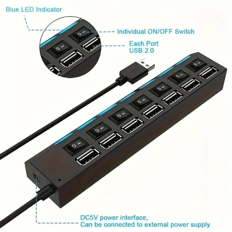 USB 2.0 ฮับ 4/7 พอร์ตตัวแยกสัญ - Laptop Accessories Nearby บทวิจารณ์และราคา