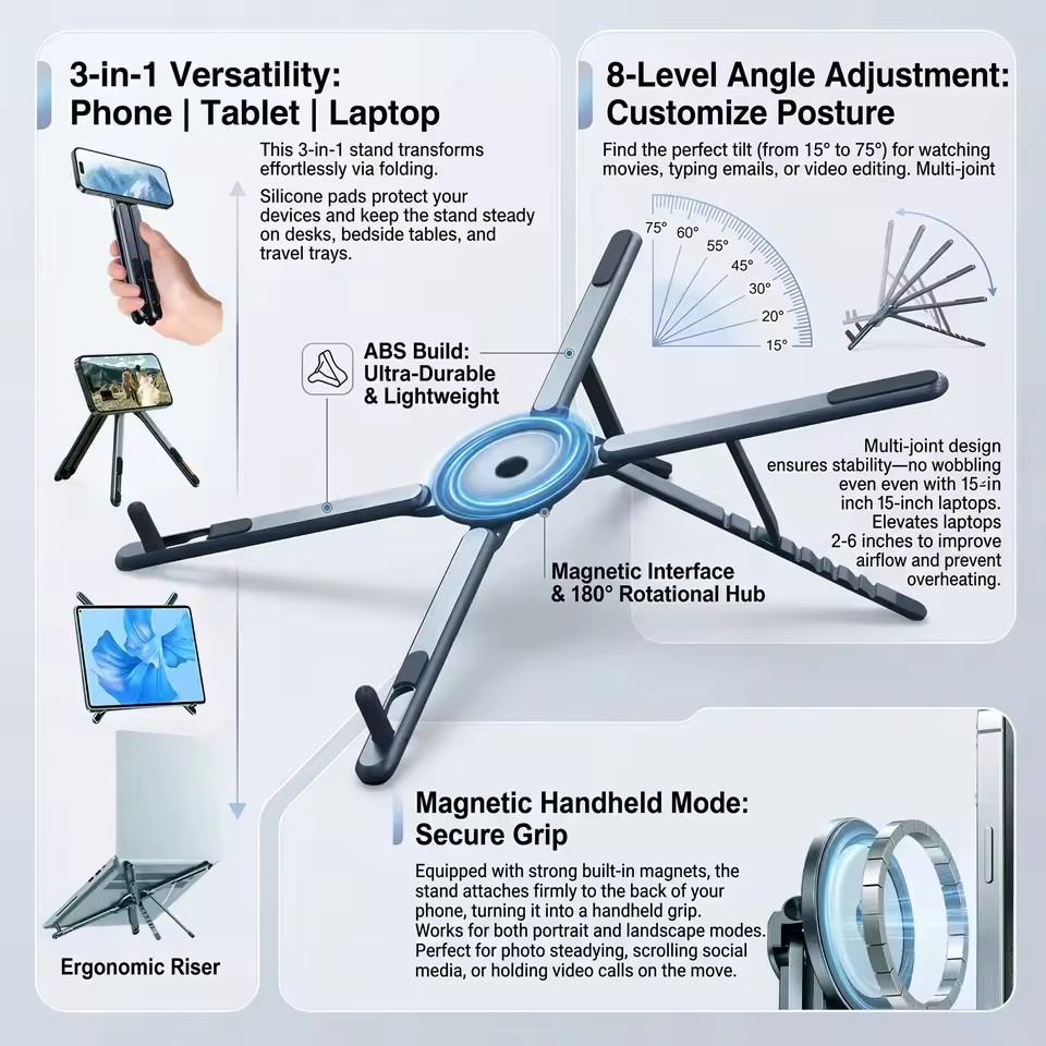 ที่วางโทรศัพท์แม่เหล็กแบบพกพาแ - Laptop Extra Accessories บทวิจารณ์และราคา