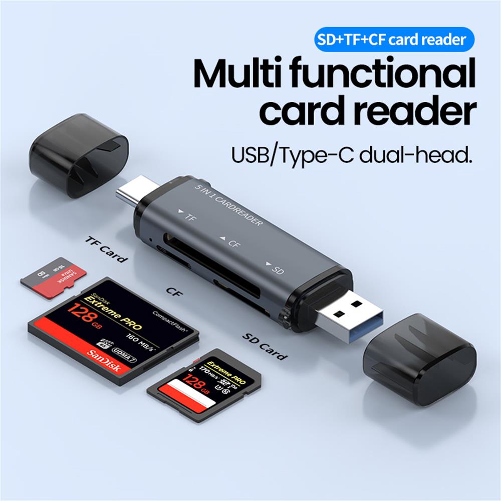5 IN 1 USB Card Reader ประเภท  - Laptop Accessories For Programmers บทวิจารณ์และราคา