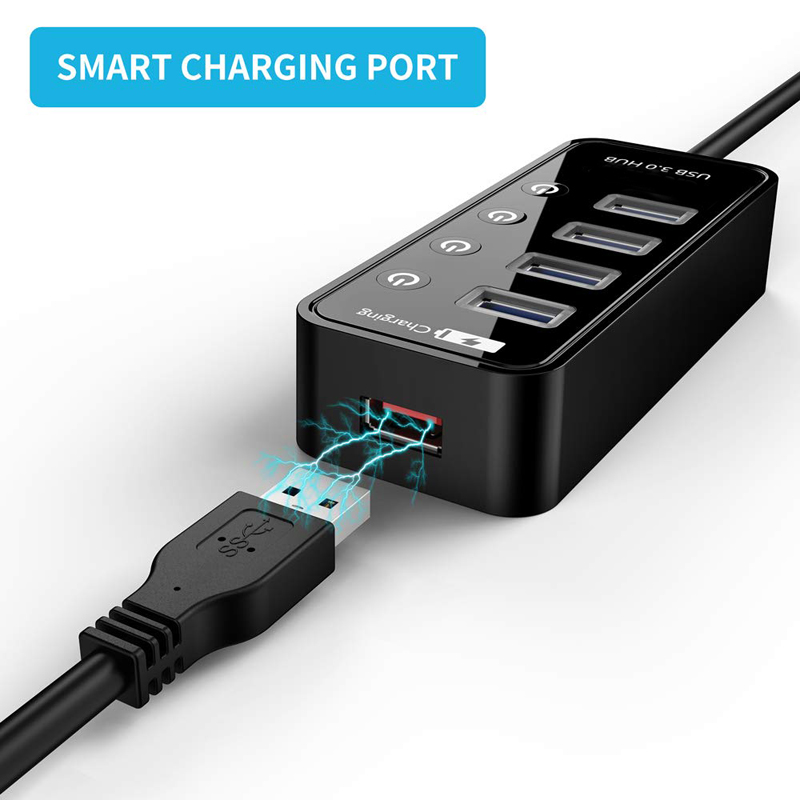 USB HUB 3.0 4 7 พอร์ตชาร์จโทรศ - Laptop Accessories For Programmers บทวิจารณ์และราคา