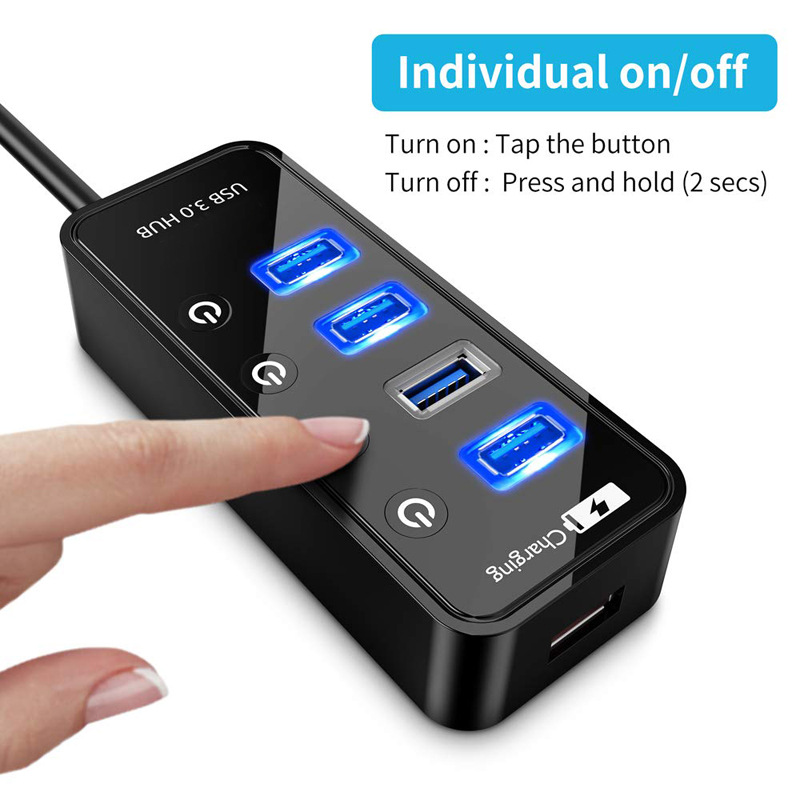 USB HUB 3.0 4 7 พอร์ตชาร์จโทรศ - Laptop Accessories For Programmers บทวิจารณ์และราคา