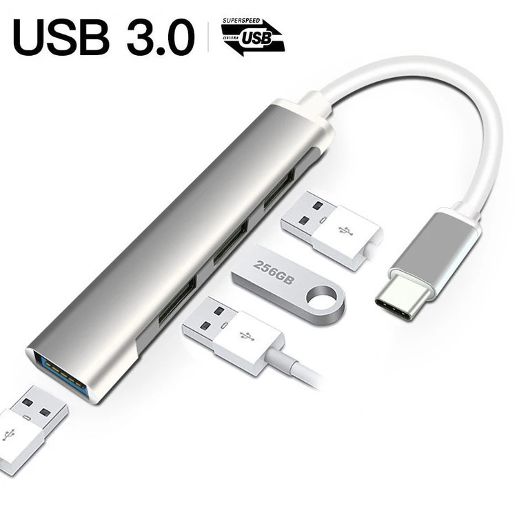 4-in-1 USB C HUB 3.0 ประเภท C  - Laptop Accessories For Programmers บทวิจารณ์และราคา