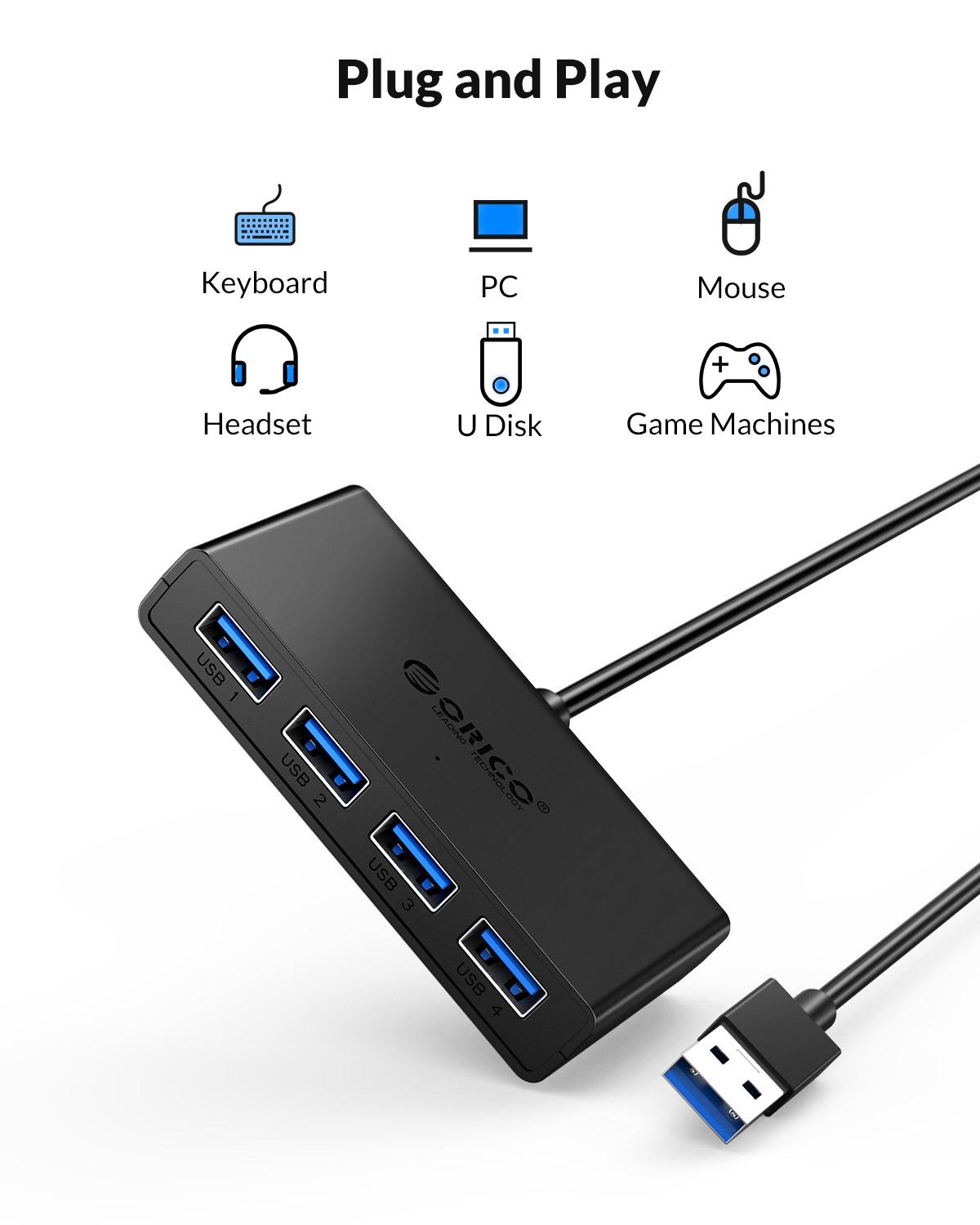 ORICO ฮับ USB 4 พอร์ตมัลติ USB - Laptop Accessories For Programmers บทวิจารณ์และราคา