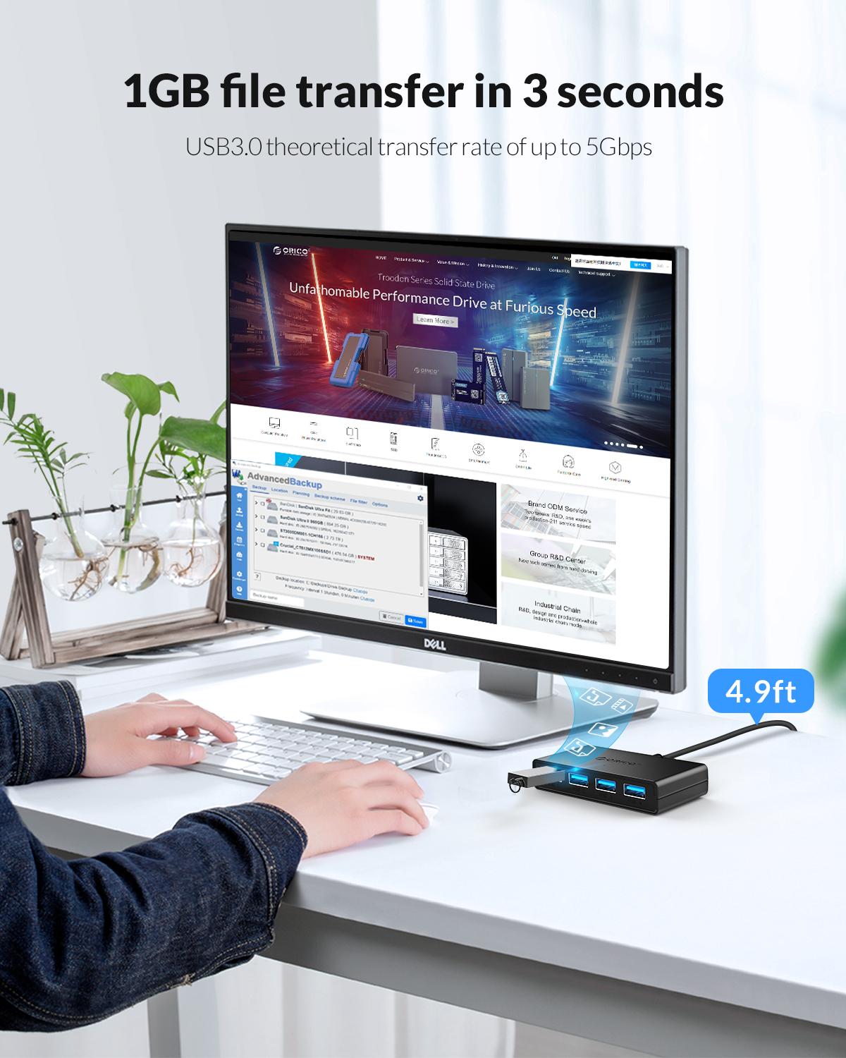 ORICO ฮับ USB 4 พอร์ตมัลติ USB - Laptop Accessories For Programmers บทวิจารณ์และราคา