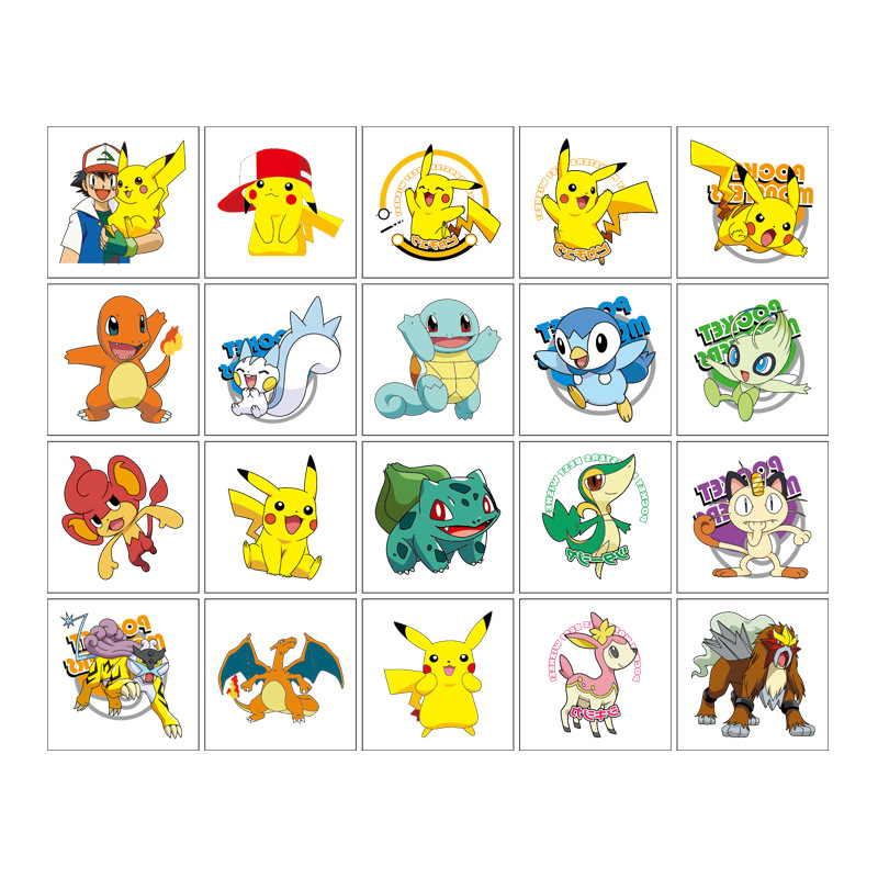 5*5 ซม.20pcs Pokemon Pikachu T - Laptop Accessories Cute บทวิจารณ์และราคา