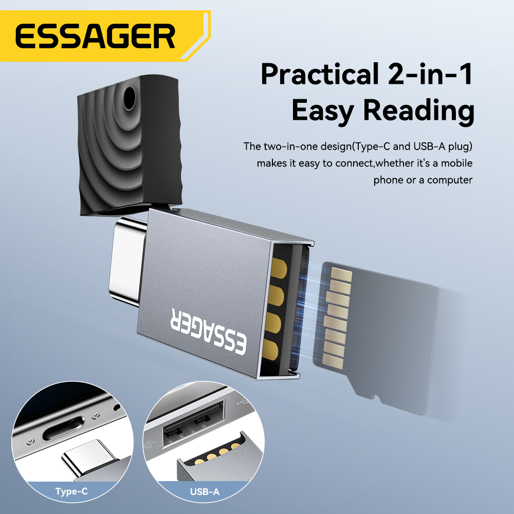 Essager 2 in 1 TF SD Card Read - Laptop Accessories For Programmers บทวิจารณ์และราคา