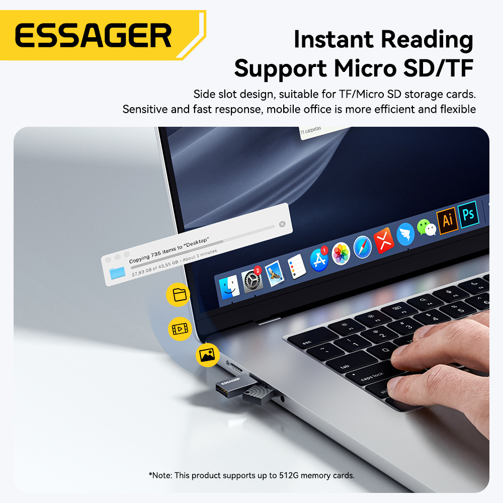 Essager 2 in 1 TF SD Card Read - Laptop Accessories For Programmers บทวิจารณ์และราคา